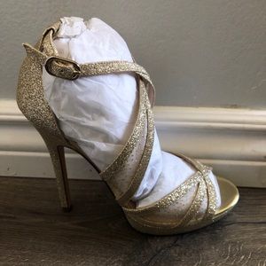 Gold glitter Nina stilettos